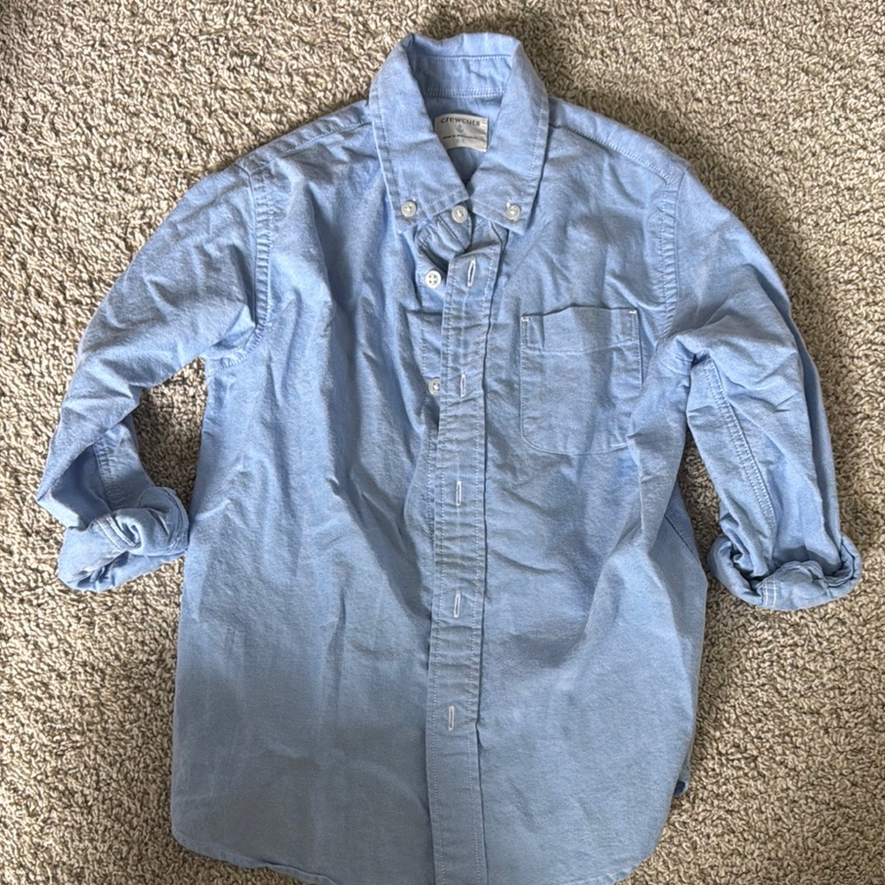 Boys crewcuts Light Blue Button-Down Shirt